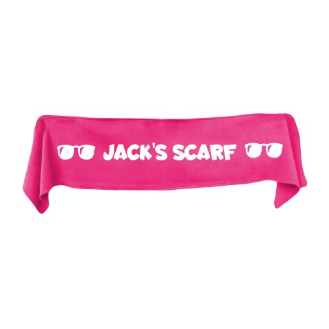 Small (75cm x 15cm) with Sunglasses Theme - Hot Pink (Fuchsia) Fleece Fabric (Personalised with Text)