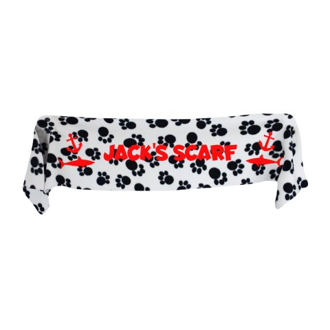 Small (75cm x 15cm) with Sharks and Anchor Print - Paws Fleece Fabric (Personalised with Text)
