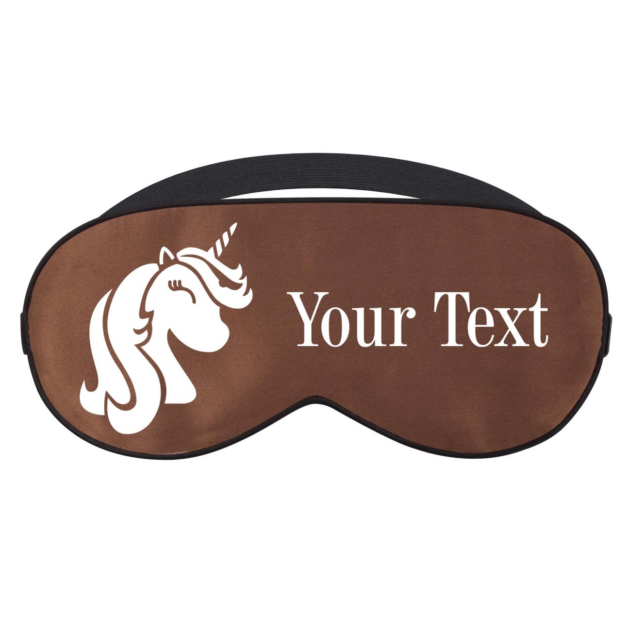 Personalised Luxury Silk Unicorn Eye Mask