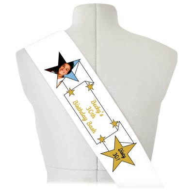 Personalised Sash with Stars Design