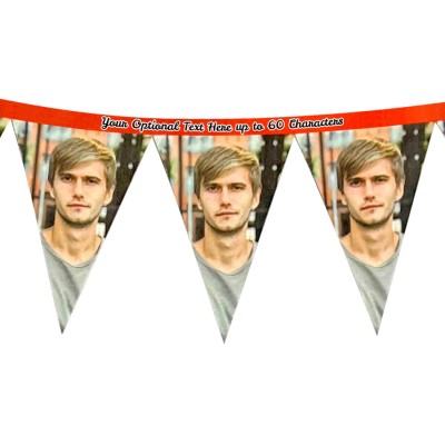 Personalised Photo Fabric Bunting with Optional Personalised Text