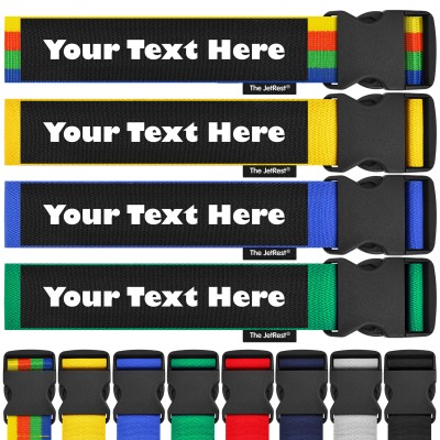 4 Pack of Personalised Luggage Straps