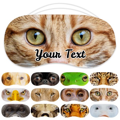 Animal Themed Eye Mask with Animal Eyed Design Full Colour Print