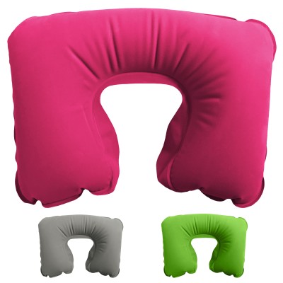 Inflatable U-Shape Travel Neck Pillow Shown in Various Colours