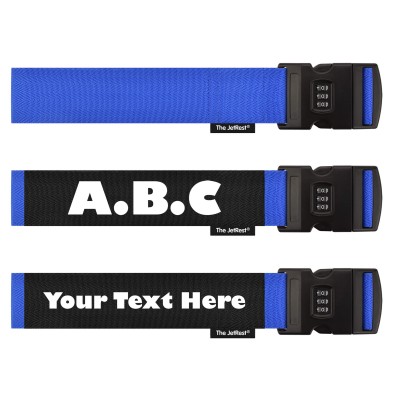 Personalised Combination Luggage Strap Text Layout Guide