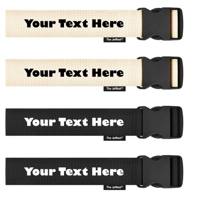 Personalised Luggage Strap Luxury Cotton (Twin Pack) UK Made