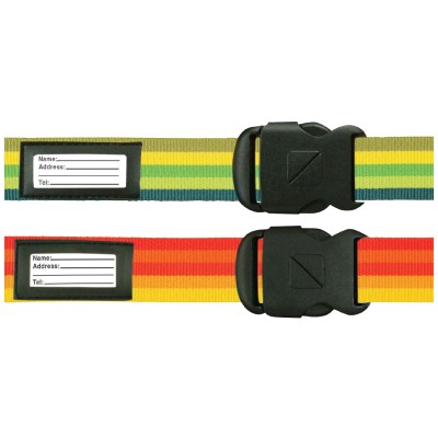 Luggage Strap with Integrated Address Label (1.5 Inch Wide) Montage Image