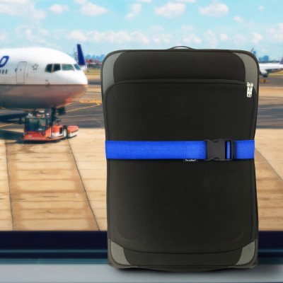 Luggage Straps - UK Made with Size Options - Royal Blue Shown on Suitcase