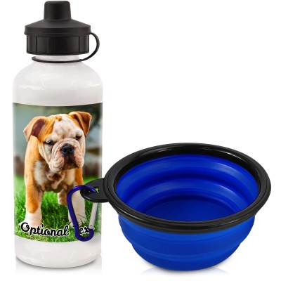 Water Bottle for Dogs with Open Bowl