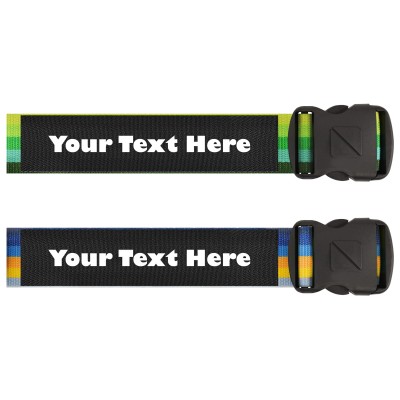 Personalised Luggage Strap with Integrated Address Label (2 inch wide)