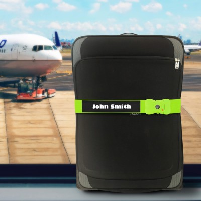 Personalised TSA Luggage Strap with Key Lock Lifestyle Image