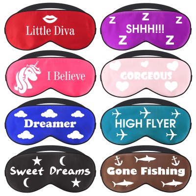 Luxury Silk Eye Mask with Themed Design Colours and Styles