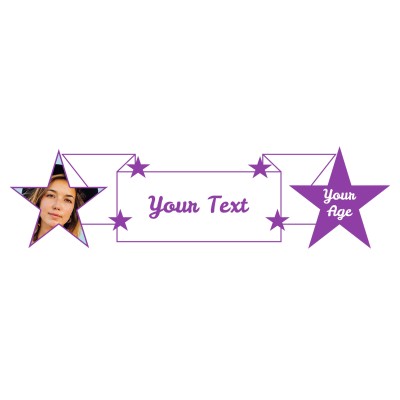Personalised Sash with Star Design and Optional Text