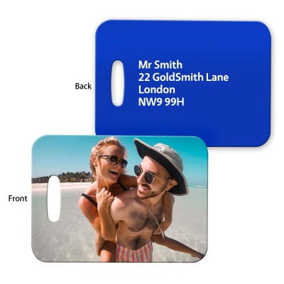 Photo Luggage Tags Front and Back View