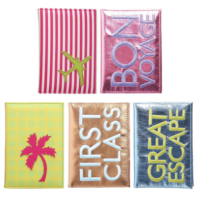 Embroidered Passport Cover - Holiday theme