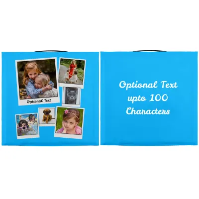 Photo Seat Pad Cushion Photos on Front and Text on Back