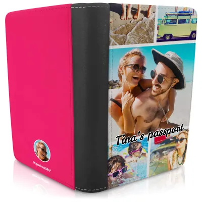 (UK Standard 21cm) (No Icon) Hot Pink (Fuchsia) (Personalised with Text)