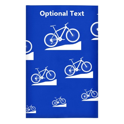 Regular (38cm x 25cm) (Mountain Biking Icon) Royal Blue - Stretch Polyester (Optional Personalised Gift Text)