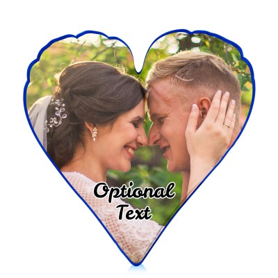 (25cm Heart) Royal Blue Soft Velvet Polyester Fabric (Personalised with Text)