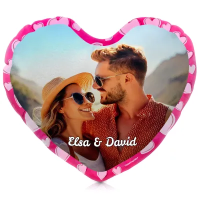 (40cm Heart) Hot Pink (Fuchsia) Soft Velvet Polyester Fabric (Personalised with Text)