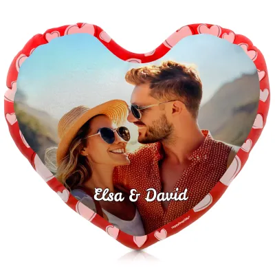 (40cm Heart) Red Soft Velvet Polyester Fabric (Personalised with Text)