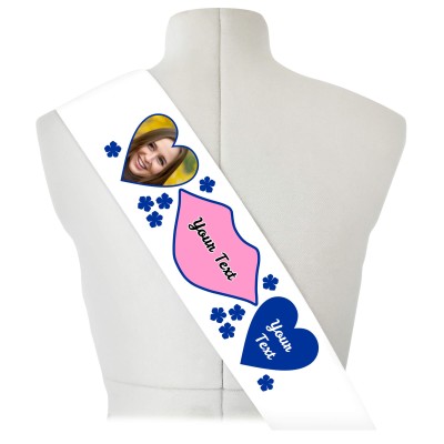 (180cm x 14cm) Royal Blue Mock Suede Polyester Fabric (Personalised with Text)