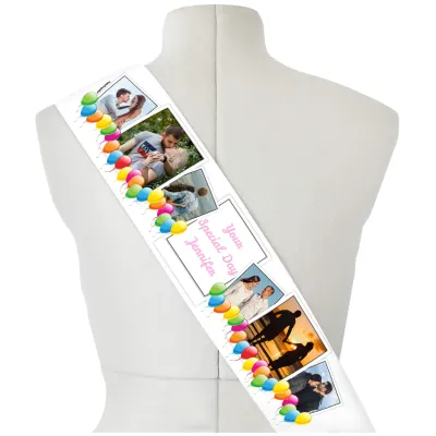 (180cm x 14cm) Baby Pink Mock Suede Polyester Fabric (Personalised with Text)