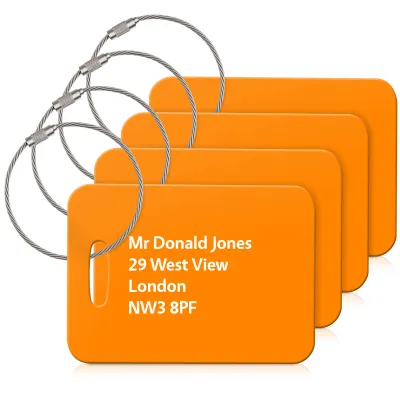 (10cm x 7cm) Burnt Orange with Metal Loop (Personalised with Text)