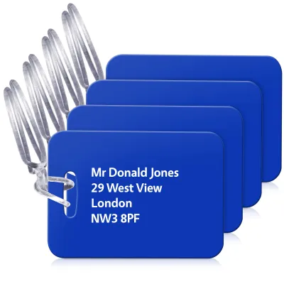 (10cm x 7cm) Royal Blue with Clear Loop (Personalised with Text)