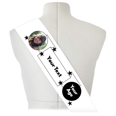 (180cm x 14cm) Black Mock Suede Polyester Fabric (Personalised with Text)
