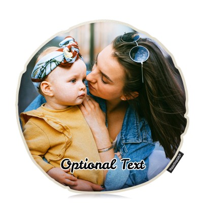 (25cm Circle) - Natural Cotton Fabric (Personalised with Text)