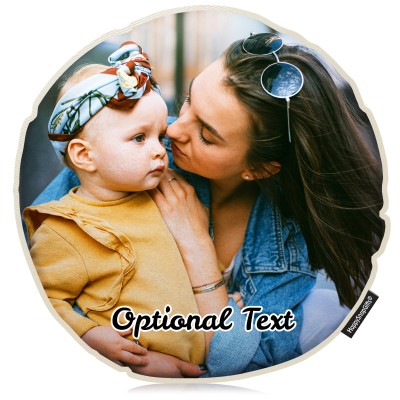 (40cm Circle) - Natural Cotton Fabric (Personalised with Text)