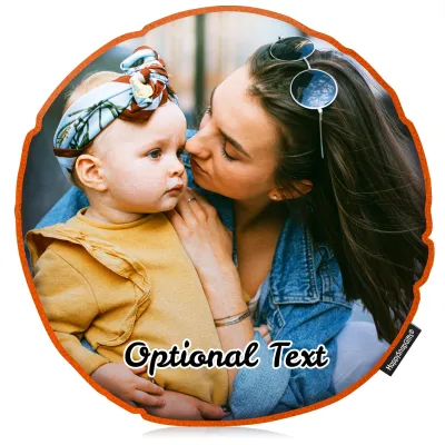 (40cm Circle) - Burnt Orange Fleece Fabric (Personalised with Text)