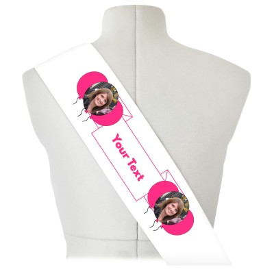 (180cm x 14cm) Hot Pink (Fuchsia) Mock Suede Polyester Fabric (Personalised with Text)