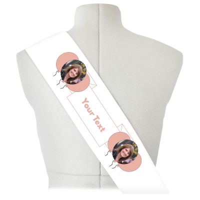 (180cm x 14cm) Rose Gold Mock Suede Polyester Fabric (Personalised with Text)