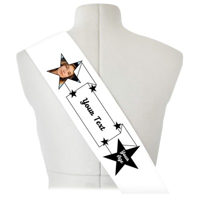 (180cm x 14cm) Black Mock Suede Polyester Fabric (Personalised with Text)