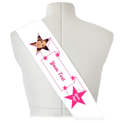 (180cm x 14cm) Hot Pink (Fuchsia) Mock Suede Polyester Fabric (Personalised with Text)