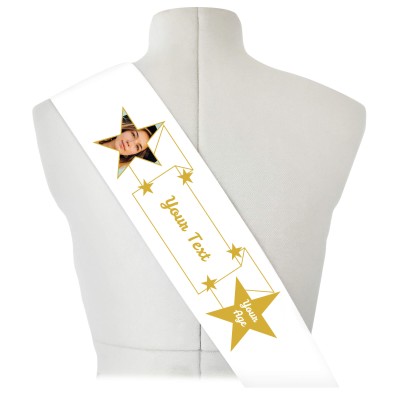 (180cm x 14cm) Gold Mock Suede Polyester Fabric (Personalised with Text)