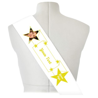 (180cm x 14cm) Yellow Mock Suede Polyester Fabric (Personalised with Text)