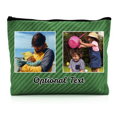 - Large - Carbon Fibre Design Bright Green Water Resistant Polyester Rip-Stop Fabric (Personalised with Text)