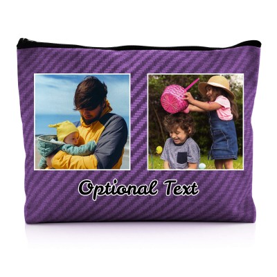 - Large - Carbon Fibre Design Purple Water Resistant Polyester Rip-Stop Fabric (Personalised with Text)