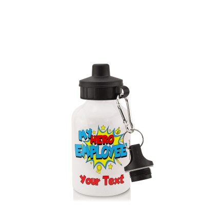 in White (400ml) with Screw Cap (Employee) (Personalised with Text)