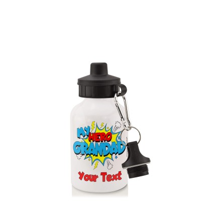 in White (400ml) with Screw Cap (Grandad) (Personalised with Text)
