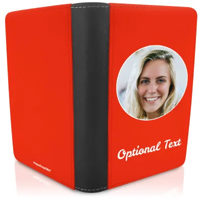 (UK Standard 21cm) (No Icon) Red (Personalised with Text)