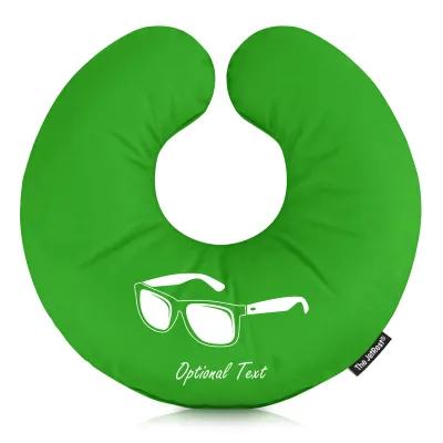 (25cm) (Sunglasses Icon) Bright Green Soft Velvet Polyester Fabric (Personalised with Text)