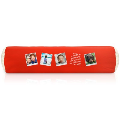 (Polyester Fibre Filling) (40cm x 13cm) Red Mock Suede Polyester Fabric   (Optional Personalised Gift Text)