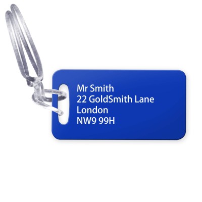 (9cm x 4.5cm) Royal Blue  with Clear Loop Fastening (Optional Personalised Gift Text)