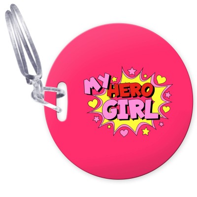 (10cm Circle) (Girl) with Clear Loop (Personalised with Text)