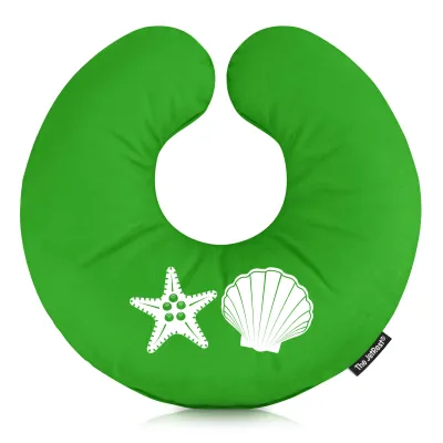 (30cm) (Starfish Icon) Bright Green Soft Velvet Polyester Fabric (Personalised with Text)