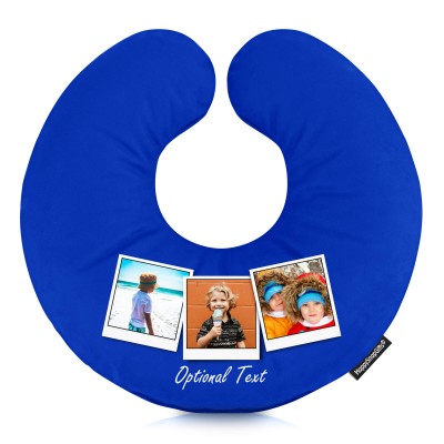 (30cm) (Polaroid Style Photo Print) Royal Blue Soft Velvet Polyester Fabric (Personalised with Text)